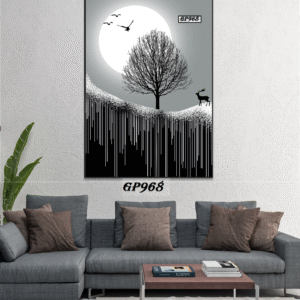 Tranh Decor Hươu Trừu Tượng GP968 - 50x70