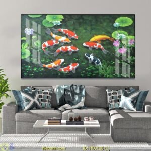 Tranh Canvas Cửu Ngư HD3126