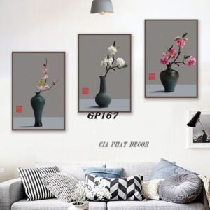 Tranh Canvas Decor Bình Hoa Hiện Đại GP167