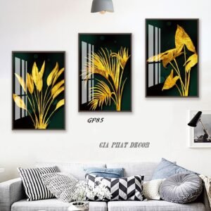 Tranh Canvas Decor Lá Vàng Kim GP85