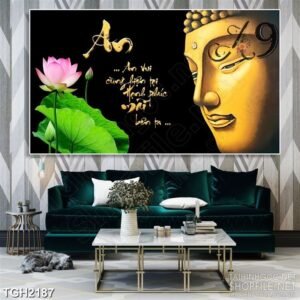 Tranh Canvas Hoa Sen Phật A9